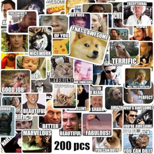 200PCS Meme Stickers for Teachers, Vinyl Stickers, Teacher Reward Stickers