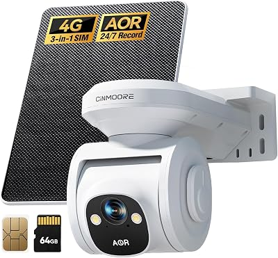 CINMOORE 4G LTE Cellular Security Camera Outdoor