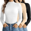 EKOUAER 3 Pack Mock Neck Tops