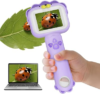 Kids’ Microscopes, Portable Mini Pocket Handheld Microscope for Toddlers, Educational Science Stem Toys for Christmas Birthday Gifts for 3 4 5 6 7 8 9 10-Year-Old Boys Girls (Lion)