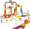Electric Train Set for Kids – 138PCS Flexible Racing Track Sets with 2 Gravity-Defying Trains, STEM Train Set Learning Toys Birthday Gifts for Boys Girls Age 3 4 5 6 7 8 Years Old