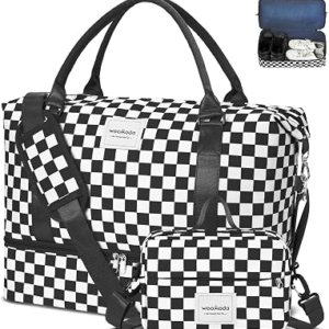WOOMADA 2Pcs Weekender Bags with Shoes Compartment