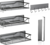 5 Pack Multifunctional Magnetic Shelves for Refrigerator Spice Rack