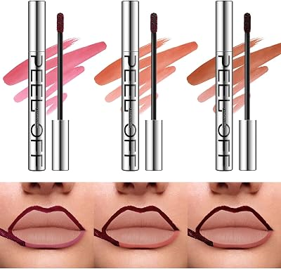 LANGMANNI 3 Colors Long-Lasting Peel Off Lip Liner Set