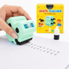 Math Teacher 4-in-1 Math Roller Stamp for Kids – Addition, Subtraction, Multiplication & Fill-in-the-Blank Practice Tool for Teachers, Classroom Activities, Homeschool & Daily Math Worksheets (Green)