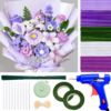 Beginner DIY Pipe Cleaner Craft Starter Kit with Step-by-Step Tutorial Video, 500 Pcs Thick 12in x 8mm Chenille Stems in 5 Colors, Holiday & Room Decor, Family Handmade Projects (Purple)