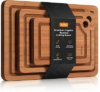 Bamboo Cutting Board for Kitchen, Knife-Friendly Wooden Cutting Boards Set | 3-Piece with Juice Groove, Durable Chopping Boards for Meat, Vegetables, Fruits, Cheese – Multi-Purpose, Kitchen Gifts