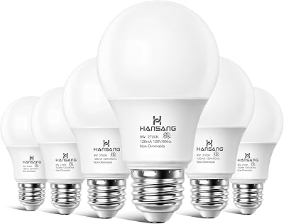 HANSANG A19 LED Light Bulbs 6 Pack