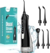 COSLUS ADA Accepted Water Dental Flosser Teeth Pick C20: Portable Cordless Oral Irrigator 300ML Rechargeable Travel Irrigation Cleaner IPX7 Waterproof Electric Flossing Machine, Pr