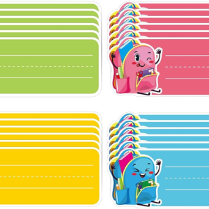 PETCEE Name Plates for Classroom Student Desks – 36Pcs Personalized Schoolbag Desk Name Tags Stickers Self Adhesive Names Labels for Kindergarten Preschool Elementary Back to School Teaching Supplies
