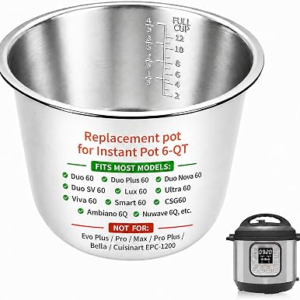 WANGDEFU Stainless Steel Pot for Instant Pot 6 Quart
