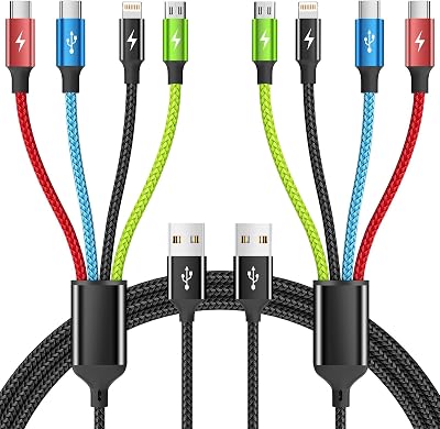 FIRSTING 4 in 1 Multi Charging Cable 2Pack