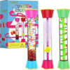 Sensory Fidget Tubes – Calming Toys for Kids- Sensory Tube with Glitter Bottle, Gravity Spinner, Bubble Drop Spiral – Fidget Toys for Classroom, Desk Decor, Stocking Stuffers ( 3 Pack )