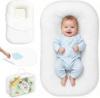 UMEIJA Baby Lounger Infant Support Cushion with Separate Waterproof Pad for 0-24 Months Baby Lounger Pillow Soft Cotton Breathable Infant Floor Seats & Loungers for Newborn Baby Gifts Travel Essential
