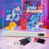 17 Inch Rechargeable LED Drawing Board for Kids, Upgraded 15 Colors Light Up Doodle Pad, Anti-Scratch PVC, Flicker-Free Eye Care, Includes Tracing Cards & 12 Markers, Gift for Girls Kids (White)
