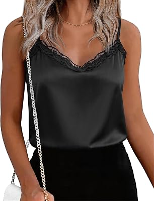 OUANSYLTG Womens Satin Camisole