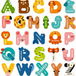 Mideer Large Magnetic Letters for Toddlers 1-3, 26 PCS Cute Animal Alphabet Magnets Fridge Toy Set – Colorful Uppercase ABC Learning Magnets, Educational Preschool Spelling Toys for Kids 3-5 Years