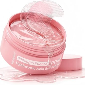 PDRN Under Eye Patches for Puffy Eyes & Dark Circles with Peptide, Niacinamide & Collagen, Hydrating Eye Mask for Rejuvenating & Nourishing, Travel Essentials 60 Count, Korean Skin Care