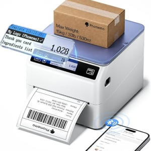 Phomemo Bluetooth Shipping Label Printer 4×6 with Scale | D422S Label Printer & Scale All-in-One, Thermal Printers with Built-in Label Holder, Compatible with UPS, USPS, TikTok