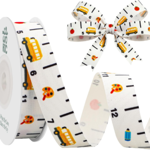 woric Ruler Ribbon 5/8″ X 12 Yards Back to School Ribbon for Teacher