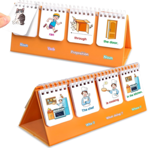 PraxiKidy Sentence Building for Kids,Speech Therapy for Preschool Kindergarten 1st 2nd Grade Classroom Must Have,Special Education Learn To Read ESL Reading Game Phonics Learning Activities Homeschool