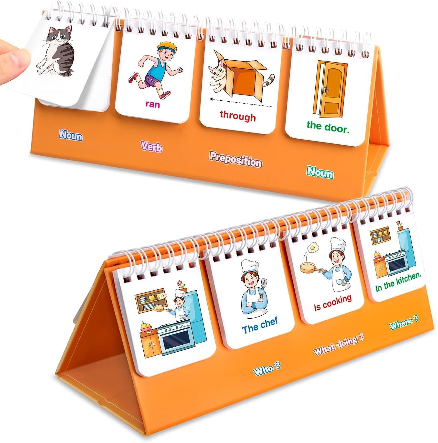 PraxiKidy Sentence Building for Kids,Speech Therapy for Preschool Kindergarten 1st 2nd Grade Classroom Must Have,Special Education Learn To Read ESL Reading Game Phonics Learning Activities Homeschool