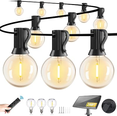 YUSIST 240Ft Solar String Lights Outdoor