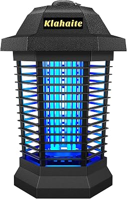 Klahaite Bug Zapper Outdoor, Electric Mosquito Zapper, Fly Zapper Indoor Fly Traps, Mosquito Repellent Outdoor Patio & Backyard Covers 1/2 Acre, 4200V 3 Prong Plug, ABS Fireproof Plastic Outer