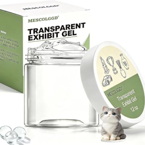 12oz Clear Museum Paste Reusable Exhibit Putty, Residue-Free Anti-Vibration Gel for Cat Proof Decor, RV & Collectible Display