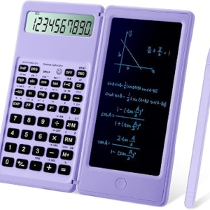 IPepul Scientific Calculators for Students, 10-Digit Large Screen, Math Calculator with Notepad, Classroom Must Haves for Middle High School Supplies & College(Purple)