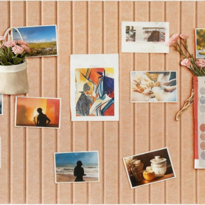 Nysunten 20×28 inches Large Felt Bulletin Board 0.35in Thicker, Cork Board with Safe Removable Nano Self-Adhesive Tabs, Wall Felt Board for Bedrooms, Living Rooms, Offices, Flower Shops – Dark Camel