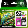 Starink 62XL Ink Cartridge Black and Color Replacement for HP Ink 62 2 Pack | Replacement for HP Ink 62 62XL Work with HP Envy 7640 7645 5660 5540 5640 7644 OfficeJet 5740 5741 8040 OfficeJet 200 250 258