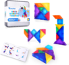 trailfun Travel Tangram Puzzle for Kids, Magnetic Tiles
