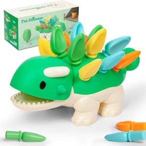 Hirger Fine Motor Dinosaur: Sensory Toys for Toddler 1-3 Year Old, Montessori Preschool Learning Educational Toy for Baby 12 Month Birthday Gift