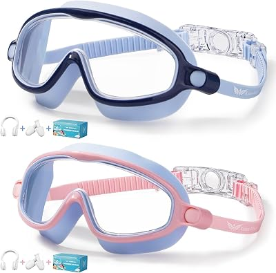 AZUREWINGS 2 Pack Swim Goggles for Kids