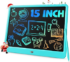 TEKFUN 15″ LCD Writing Tablet for Kids, Large Drawing Pad for Boys & Girls, Screen-Free Way to Keep Kids Busy, Reusable Doodle Board for Learning & Travel, Great Christmas Gift Idea(15in Blue)