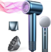 iDOO Hair Dryer with Diffuser for Women, Christmas Gifts, 1500W Blow Dryer for Curly Hair with 110,000 RPM High-Speed & 200 Million Neg Ions, Travel Hairdryer Blowdryer, Secadora de Pelo para Mujer