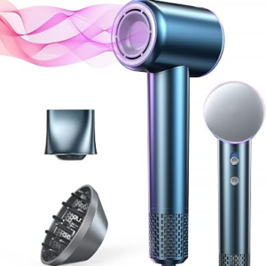 iDOO Hair Dryer with Diffuser for Women, Christmas Gifts, 1500W Blow Dryer for Curly Hair with 110,000 RPM High-Speed & 200 Million Neg Ions, Travel Hairdryer Blowdryer, Secadora de Pelo para Mujer