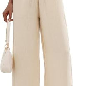 HONGTEYA Women Cotton Linen Pants