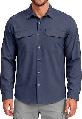 BETBO-BIDET Mens Sun Protection Fishing Shirt