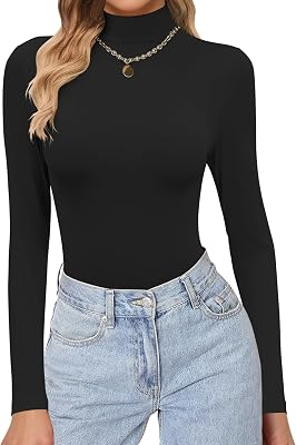 EKOUAER Womens Turtleneck Shirts