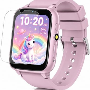 Smart Watch for Kids, Pink | 26 Games, Camera, Music Player, Alarm Clock & Calculator & Pedometer