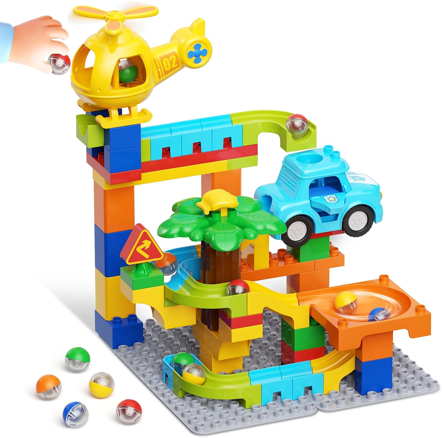 burgkidz Marble Runs for Kids 4-8: Educational Learning Marble Maze Toys