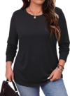 IN’VOLAND Womens Plus Size Long Sleeve Shirts