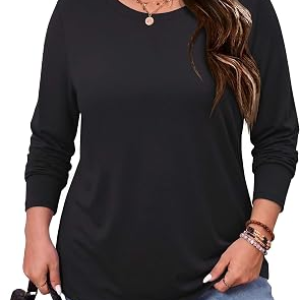 IN’VOLAND Womens Plus Size Long Sleeve Shirts