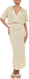 SAODIMALLSU Women Crochet Beach Cover Up Set