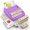 Educational Games for Kids Ages 3-8, Matching Letter Game for Kids Toys for 3-8 Year Olds Boys Girls Birthday Gifts for 3-8 Year Olds Girls Boys Preschool Kindergarten Educational Spelling Toys Purple