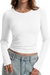 UNCLECAT Womens Long Sleeve Crop Tops