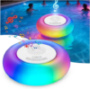 JEMULICE 2 Pack Floating Pool Lights with Bluetooth Pool Speaker, 2-in-1 RGB Pool Lights, IP68 Waterproof, 360° Hi-Fi Sound for Pool, Hot Tub and Outdoor Parties