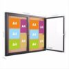 71x36 Inch Lockable Enclosed Bulletin Board, Weather-Resistant Outdoor Noticeboard with 2 Locking Doors